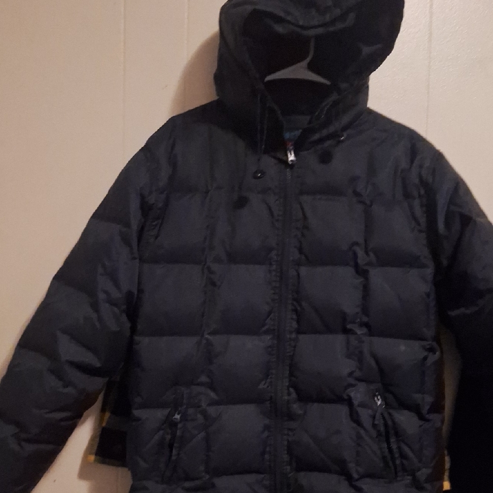 Black Hooded Puffer Jacket